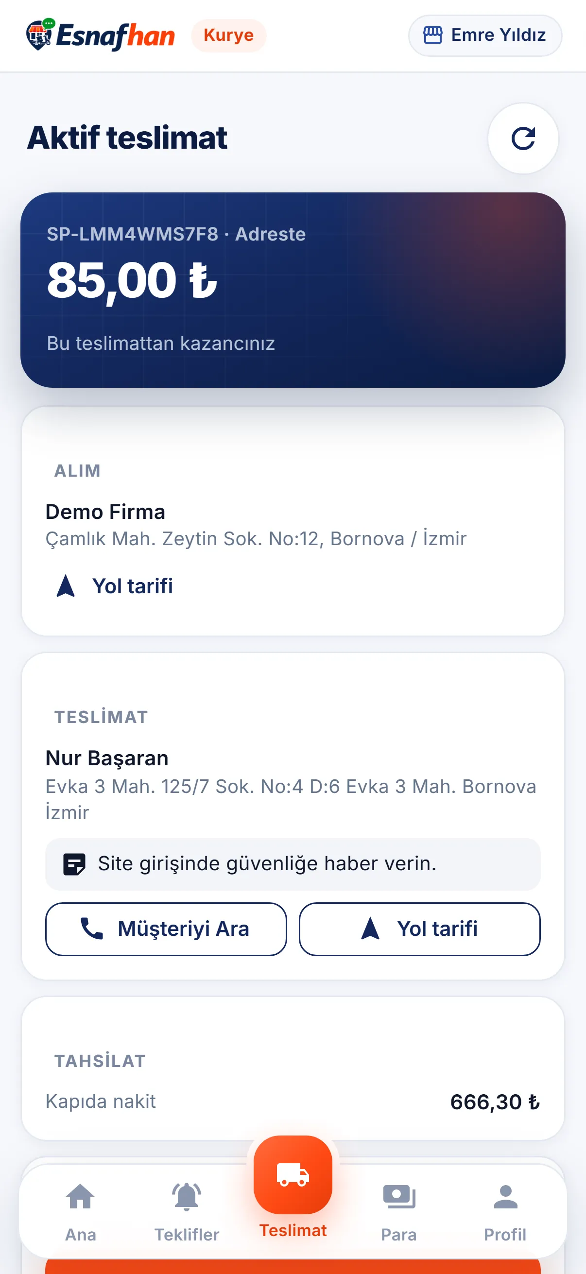 Kuryenin telefonunda teslimat: aldığı boş damacanayı yazmadan işi kapatamaz