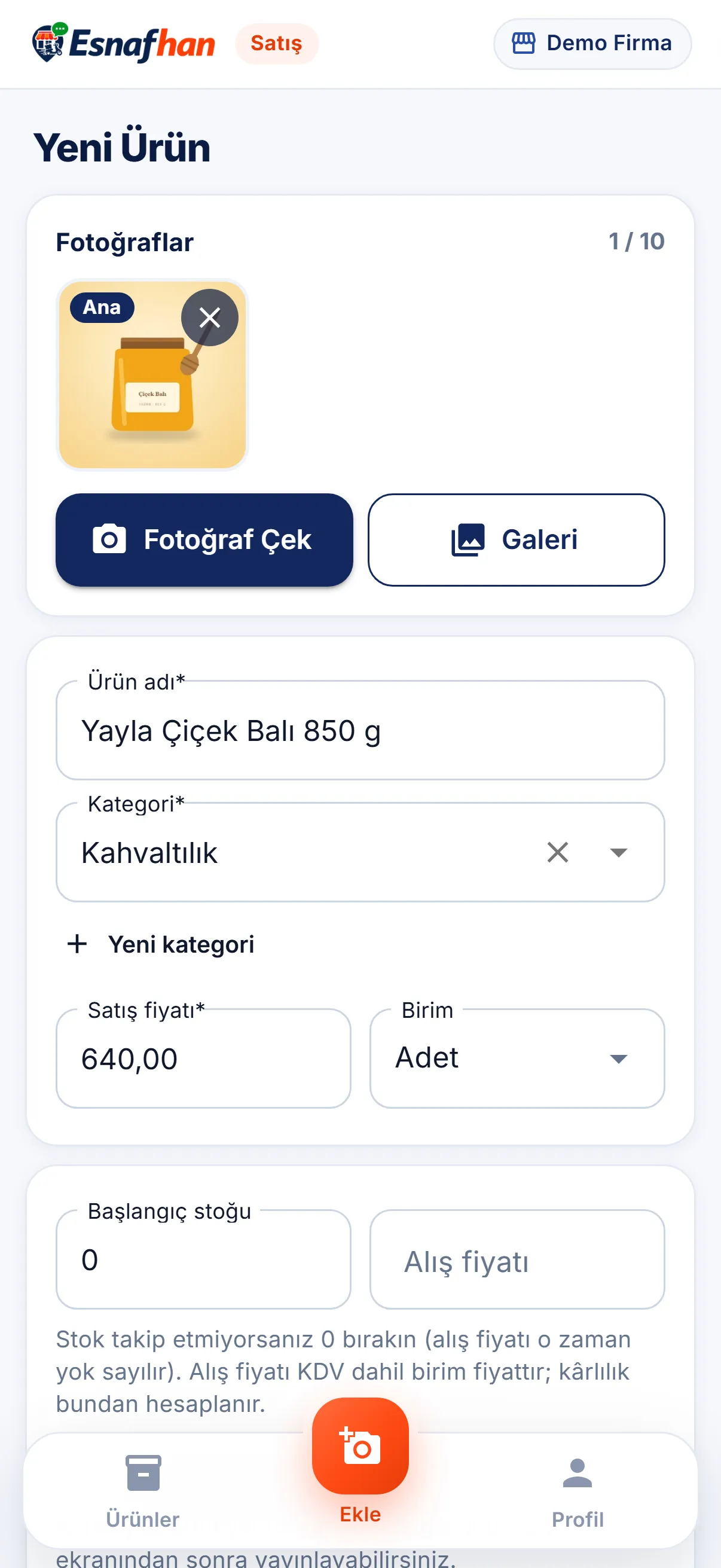 Ürünü telefonla çekin, satışa açın